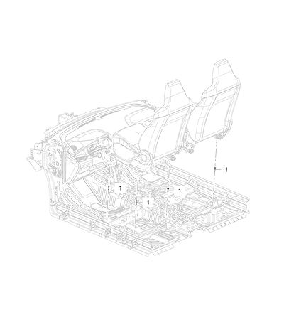 Imagem de Conjunto banco dianteiro com parafuso (M10x1 mm) extremidade cônica