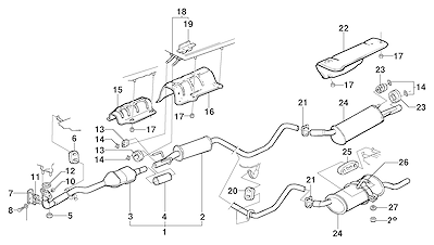 Imagem de Sistema de escapamento e silenciador para motores a diesel