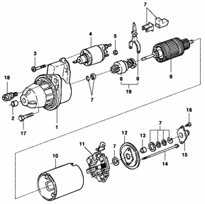 Imagem de Motor de partida e componentes - BOSCH