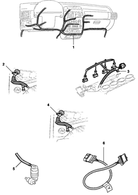 Imagem de Chicote do painel de instrumentos e injeção