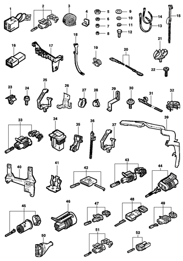 Imagem de Fixação dos chicotes do painel de instrumentos e injeção