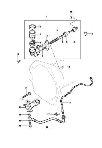 Imagem de Cilindro mestre da embreagem hidraúlica - Motor diesel