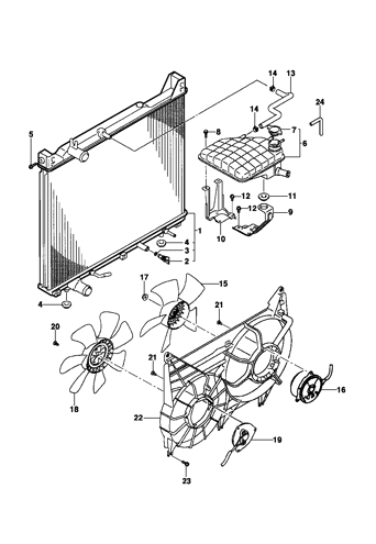Imagem de Radiador e ventilador - Motor diesel ano 2002/