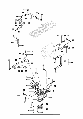 Imagem de Filtro de óleo e ventilação - Motor diesel ano 2001/2001