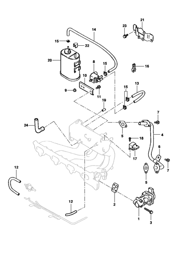 Imagem de Controle de emissões de gases - Motor gasolina