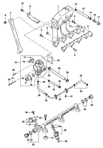 Imagem de Coletor de admissão - Motor gasolina
