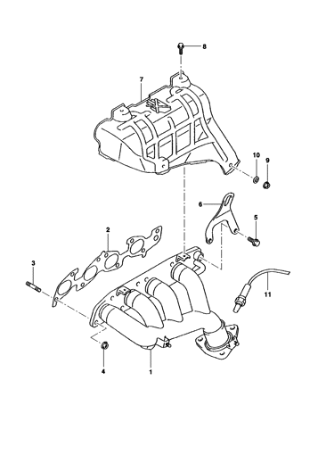 Imagem de Coletor de escapamento - Motor gasolina