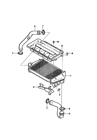 Imagem de Pós-resfriador de ar - Motor diesel ano 2002/