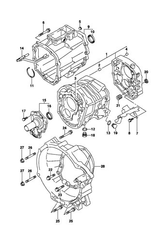 Imagem de Carcaça da transmissão mecânica - Motor diesel ano 2002/