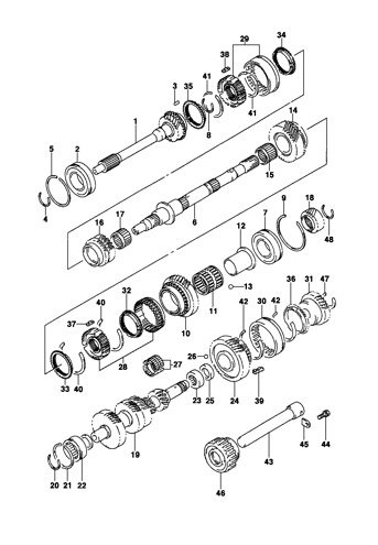 Imagem de Componentes da transmissão mecânica - Motor diesel ano 2001/2001
