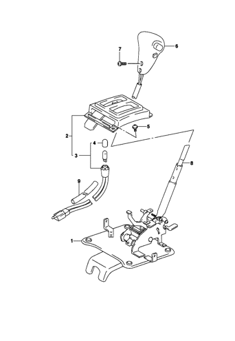 Imagem de Alavanca seletora da transmissão automática - Motor gasolina