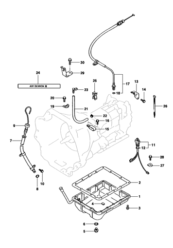 Imagem de Cárter de óleo da transmissão automática - Motor gasolina