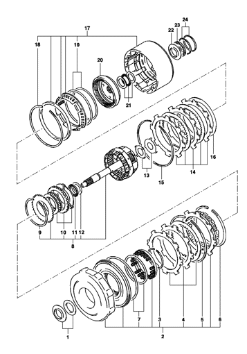 Imagem de Embreagem de sobre-marcha da transmissão automática - Motor gasolina