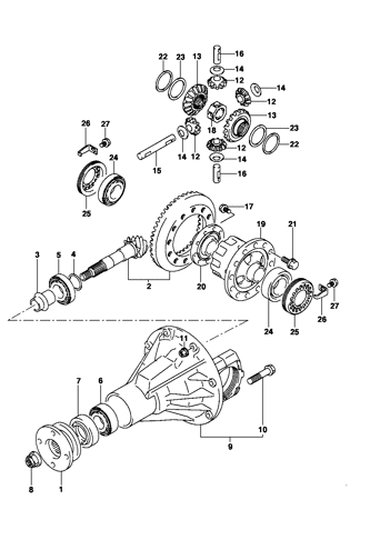 Imagem de Diferencial do eixo traseiro - Motor gasolina