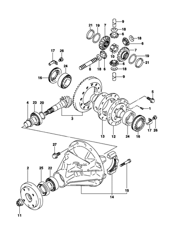Imagem de Diferencial do eixo traseiro - Motor diesel ano 2002/