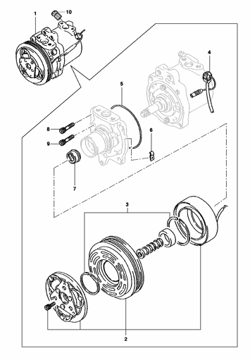 Imagem de Compressor do ar condicionado
