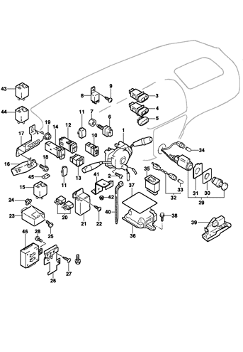Imagem de Módulos, interruptores e reles do painel de instrumentos