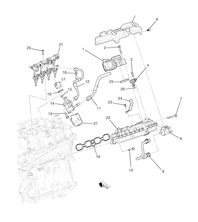 Imagem de Conjunto motor 1.5L L4 admissão e sistema de combustível (LYT/1.5)