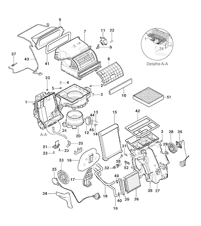 Imagem de Conjunto ar-condicionado, aquecedor e módulo de ventilação automotiva