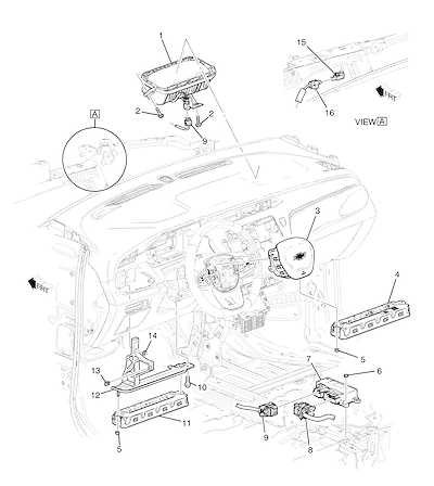 Imagem de Sistema airbag motorista e passageiro com módulos e sensores completos