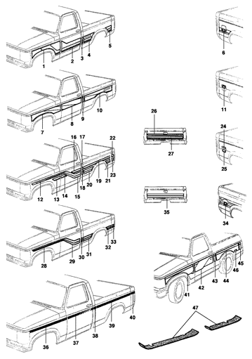 Imagem de Faixas adesivas - Cabine simples