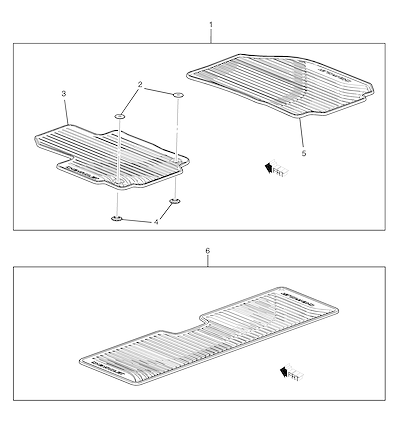 Imagem de Pacote de tapetes e carpetes para piso dianteiro e traseiro