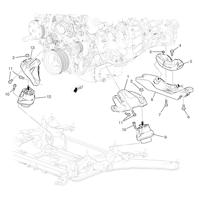 Imagem de Montagem de motor 6.2 LT4 e transmissão manual MJK com suportes e fixações