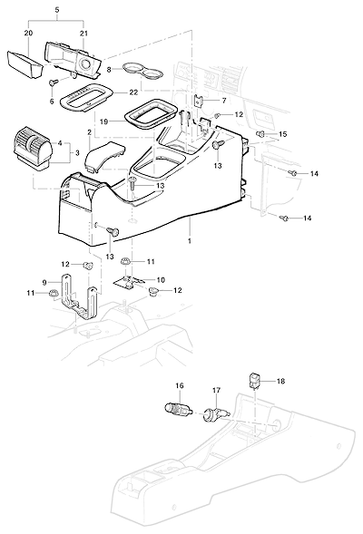 Imagem de Console e acessórios internos para Zafira