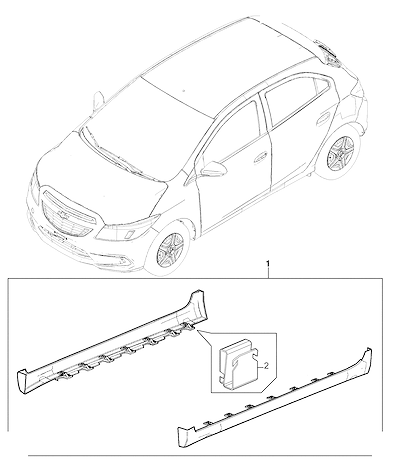 Imagem de Pacote acessórios e moldura do painel do estribo