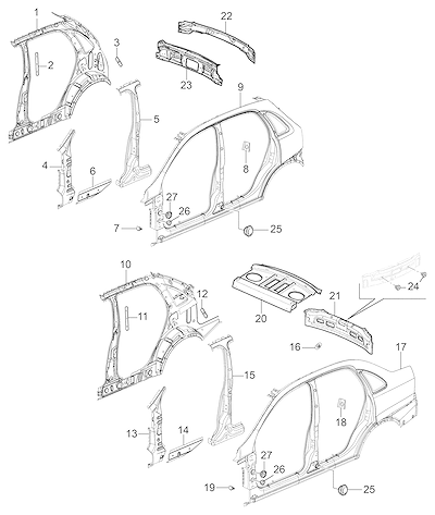 Imagem de Painel lateral e traseiro para sedan e hatch