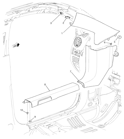 Imagem de Acabamento dianteiro e molduras para-brisa (2011–2017) LF, LR26
