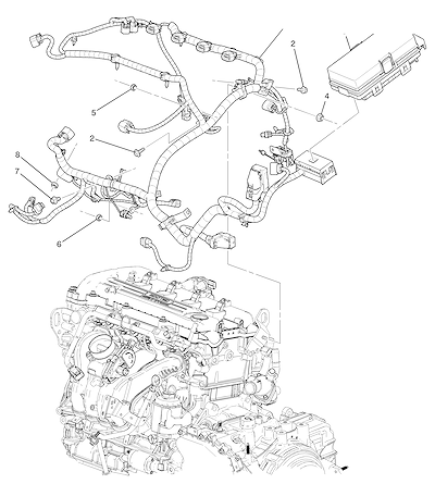 Imagem de Chicote e componentes do motor (LE9/2.4V, MH8) (2011)