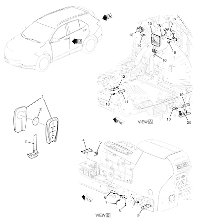 Imagem de Sistema de entrada e controle remoto sem chave com transmissor e trava porta
