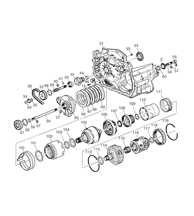 Imagem de Transmissão automática 4T45-E caixa e peças (2009–2010) LF, LR