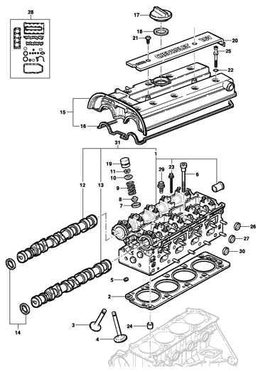 Imagem de Cabeçote do motor 16 válvulas