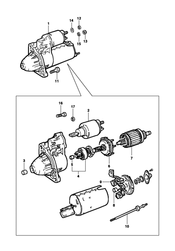 Imagem de Motor de partida e fixação - BOSCH