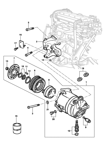 Imagem de Compressor do ar condicionado