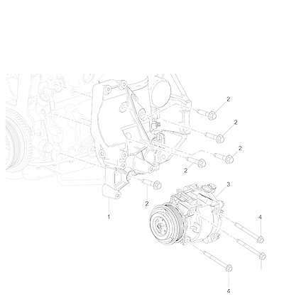 Imagem de Ar-condicionado montagem e suporte do compressor (LKJ, LI3, C60)