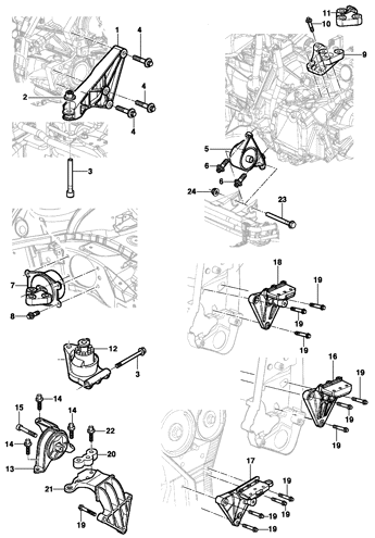 Imagem de Fixação do motor - Transmissão Automática