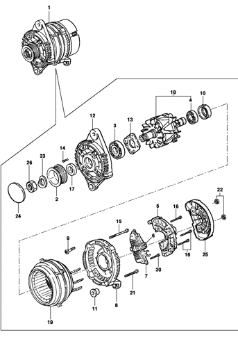 Imagem de Alternador 70, 90 e 120A - BOSCH