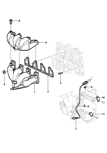 Imagem de Coletor de escape - motor 8V