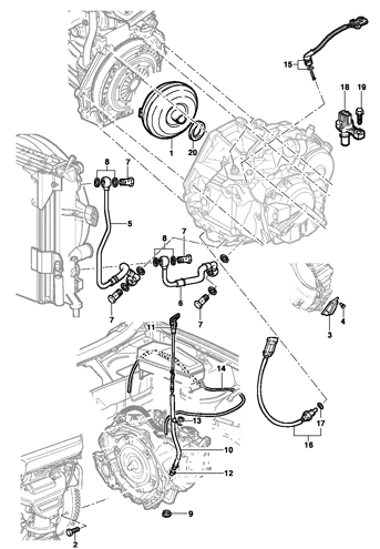 Imagem de Transmissão automática M92/M93 - componentes externos