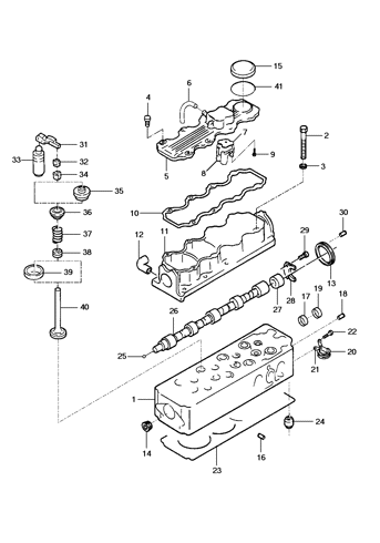 Imagem de Cabeçote do motor 8 válvulas