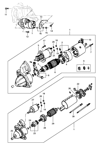 Imagem de Motor de partida e fixação - delco e bosch