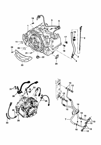 Imagem de Transmissão automática, fixação e lubrificação