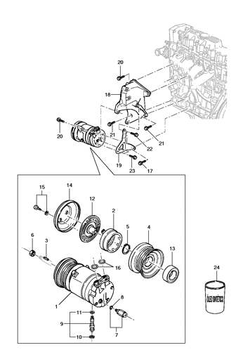 Imagem de Compressor do ar condicionado