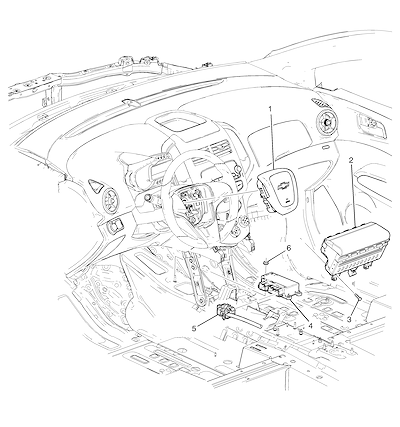 Imagem de Sistema airbag motorista e passageiro com módulos e sensores completos