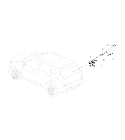 Imagem de Sistema limpador e lavador da janela traseira com motor e acessórios completos