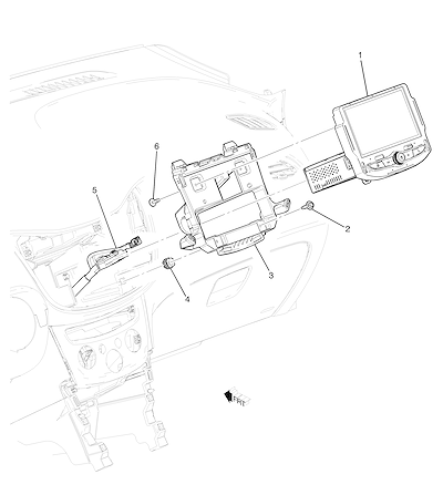 Imagem de Fixação e suporte para rádio, receptor, controle e fiação do painel