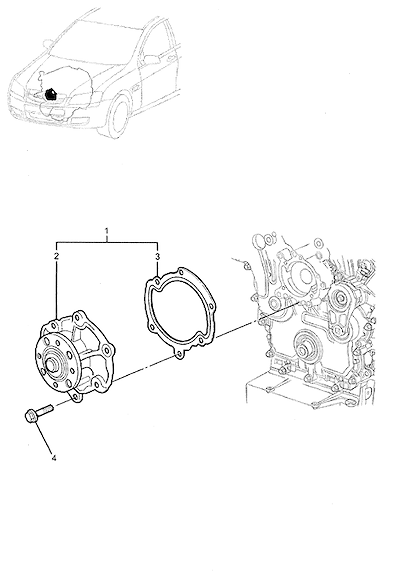 Imagem de Bomba d'água e peças relacionadas para motor V6